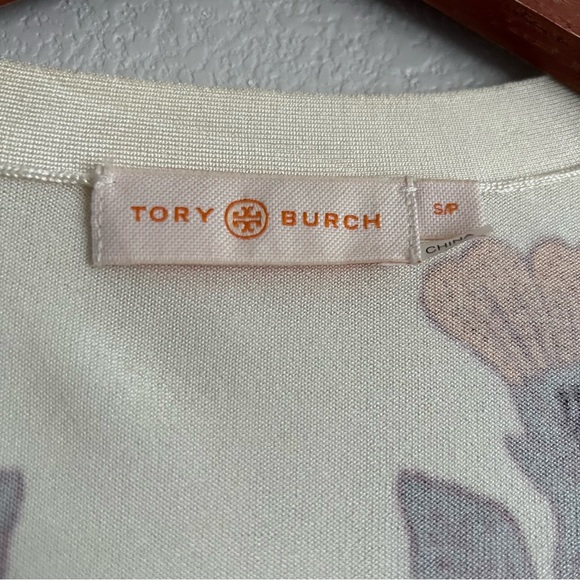 Tory Burch Sweater Printed Madeline Cardigan Sweater Wonderland Vine Size Small - Picture 3 of 7